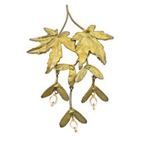 Bronze & Pearl Designer Brooch